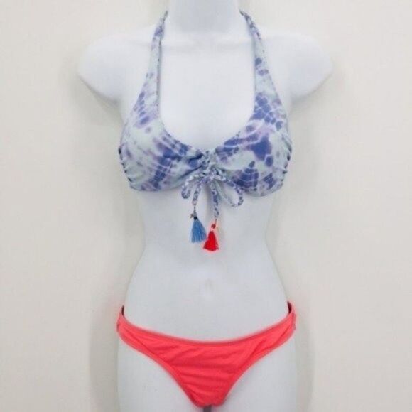LSpace reversible top tie dye blue and bottoms XS BoxA - Picture 3 of 13